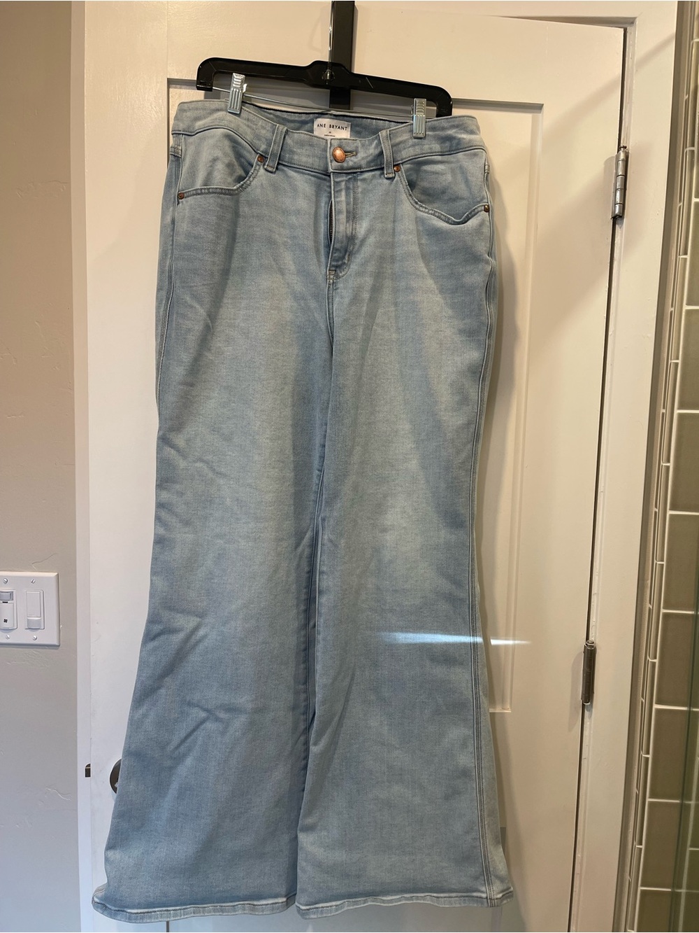 AGOLDE Light Wash Wide Leg Jeans - Women